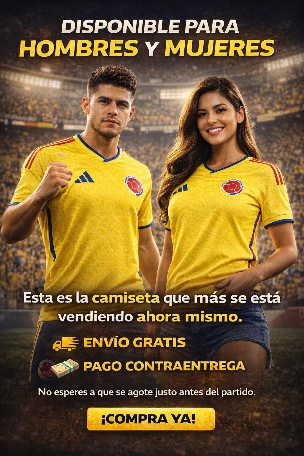 ¡CAMISETA PREMIUM SELECCION COLOMBIA!💛💙❤️
