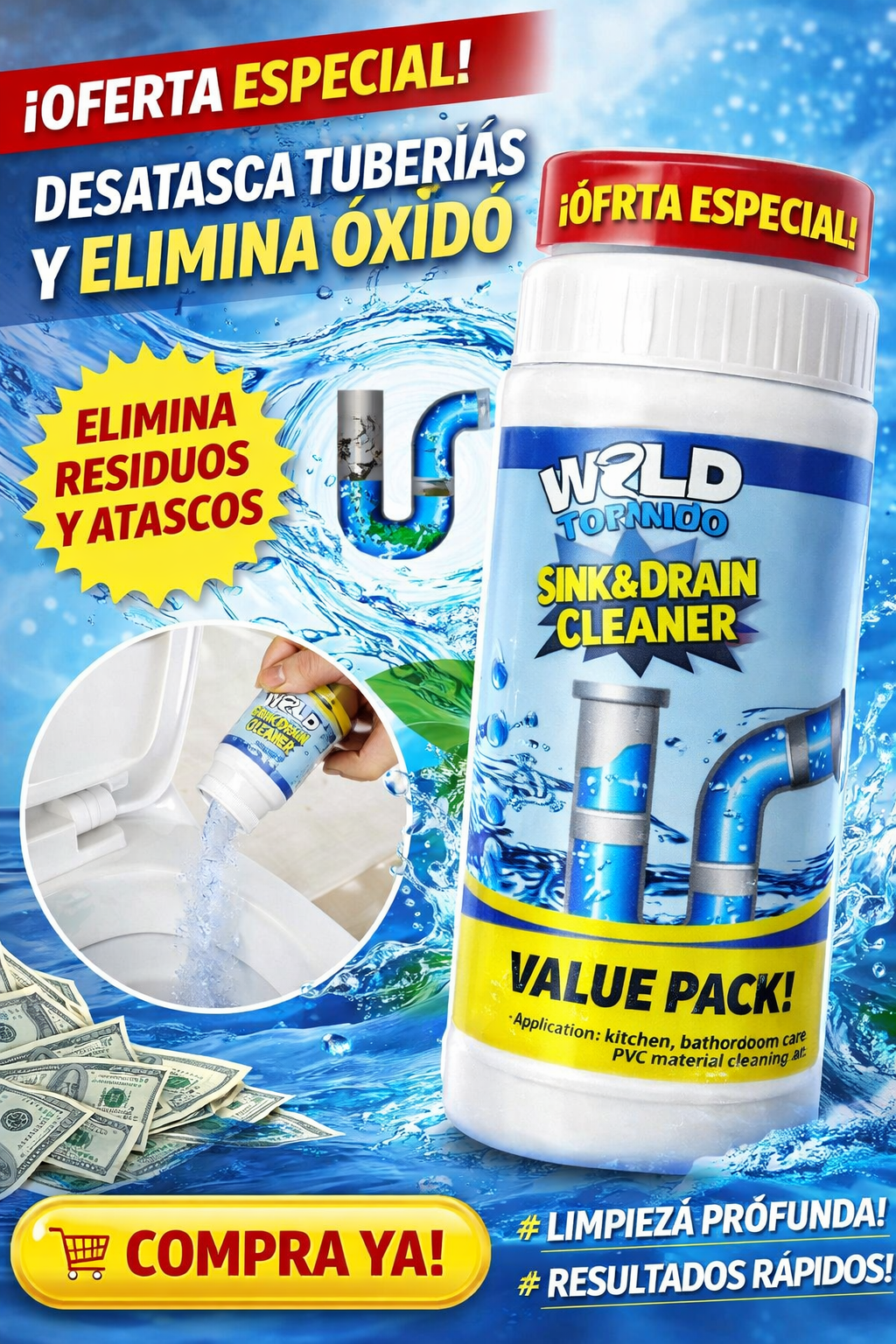 🚽POLVO  AMERICANO DESTAPA CAÑERIAS🫧 🔥
