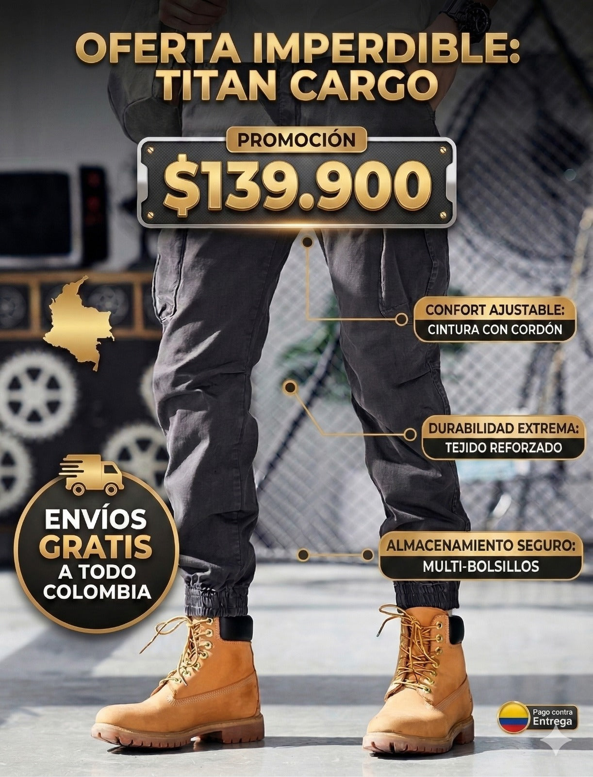 🔥TITAN CARGO 🔥 EL PANTALÓN DISEÑADO PARA HOMBRES QUE IMPONEN PRESENCIA.💼